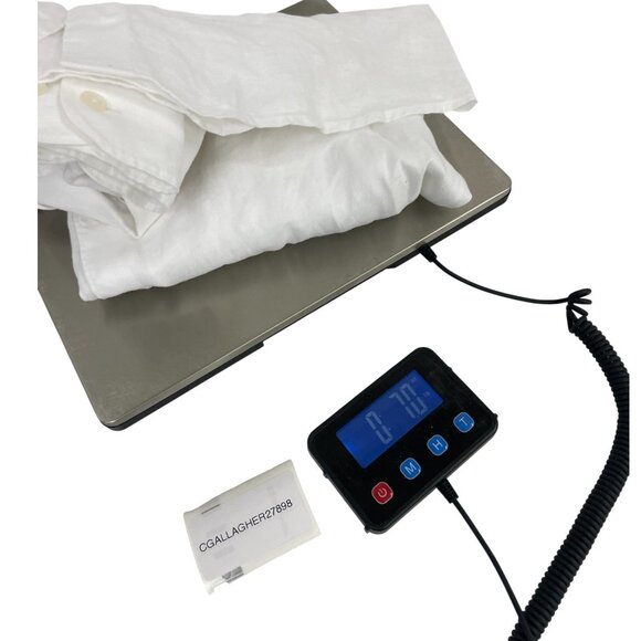 Massimo Dutti Mens Shirt Button Up S Small White Linen Long Sleeve 0175/722 NWT - Picture 16 of 16